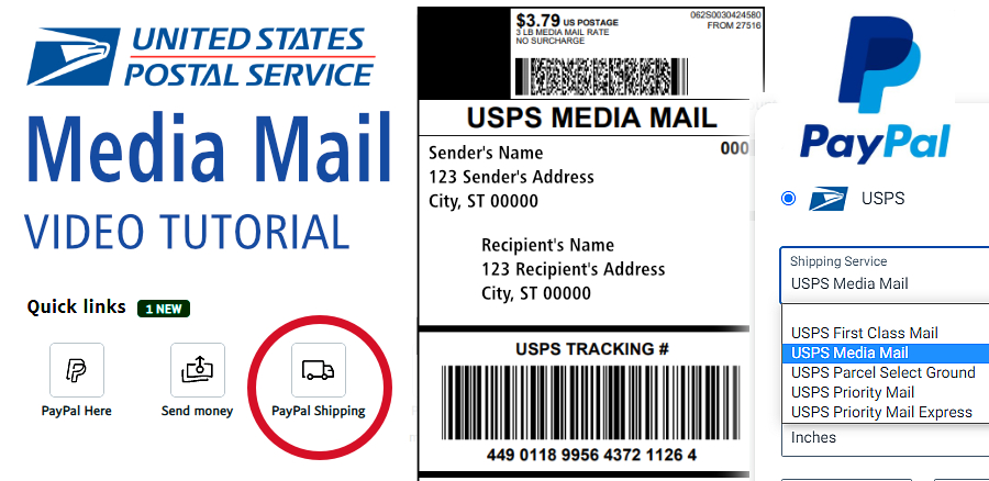 Printing USPS Media Mail Postage Online Video Tutorials by Bart Smith